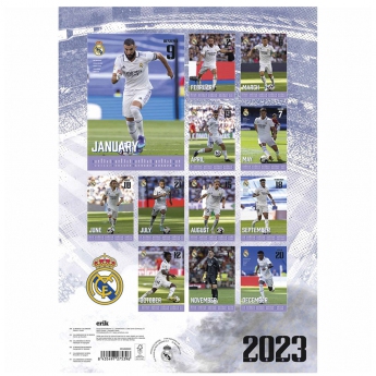Real Madrid kalendář A3 Calendar 2023