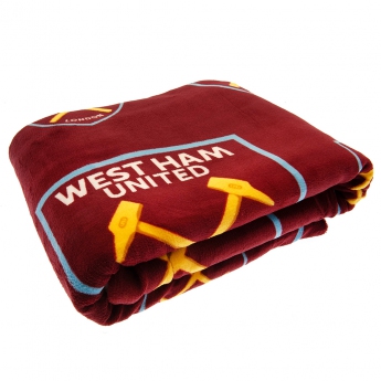 West Ham United deka Sherpa Fleece Blanket