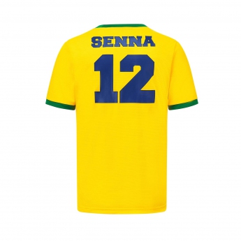 Ayrton Senna pánské tričko Signature Sports yellow 2022