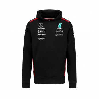 Mercedes AMG Petronas pánská mikina s kapucí official black F1 Team 2023