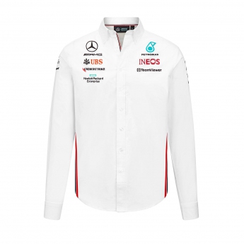 Mercedes AMG Petronas pánská košile official white F1 Team 2023