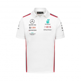 Mercedes AMG Petronas pánské polo tričko official white F1 Team 2023