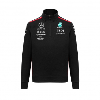 Mercedes AMG Petronas pánská mikina official 1/4 Zip black F1 Team 2023