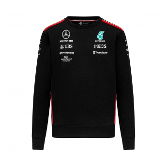 Mercedes AMG Petronas pánská mikina official Crew black F1 Team 2023