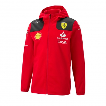 Ferrari pánská bunda s kapucí Softshell official red F1 Team 2023