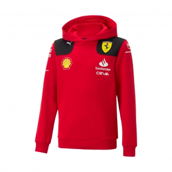Ferrari dětská mikina s kapucí official red F1 Team 2023