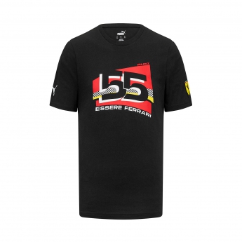 Ferrari pánské tričko Sainz Driver Black F1 Team 2023