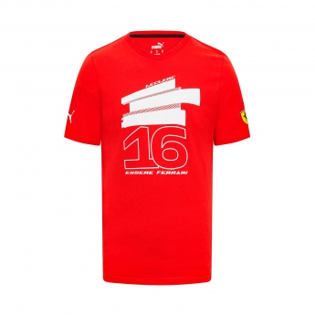 Ferrari pánské tričko Leclerc Driver Red F1 Team 2023