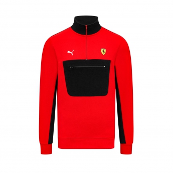 Ferrari pánská mikina 1/4 Zip Red F1 Team 2023