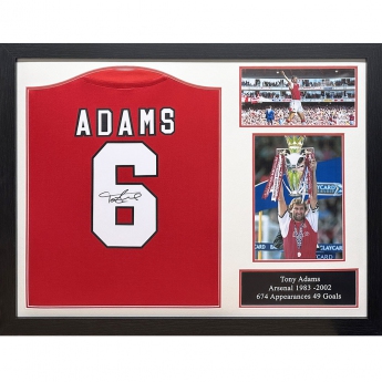Legendy zarámovaný dres Arsenal FC Adams Retro Signed Shirt (Framed)