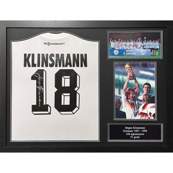 Legendy zarámovaný dres Germany Klinsmann Signed Shirt (Framed)