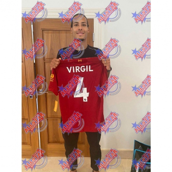 Legendy zarámovaný dres Liverpool FC Van Dijk Signed Shirt (Framed)