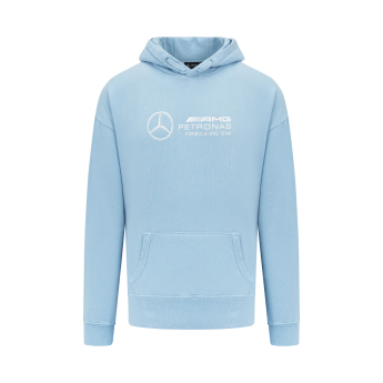 Mercedes AMG Petronas pánská mikina s kapucí Retro blue F1 Team 2023