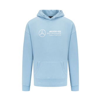 Mercedes AMG Petronas pánská mikina s kapucí Retro blue F1 Team 2023