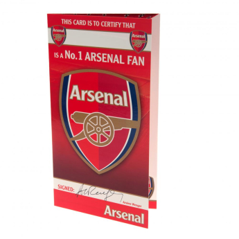 FC Arsenal narozeninové přání Red Card