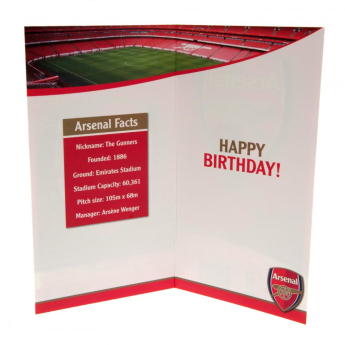 FC Arsenal narozeninové přání Red Card