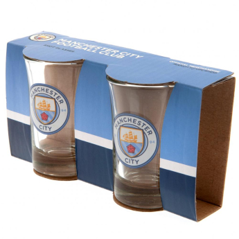 Manchester City panák štamprle 2pack logo