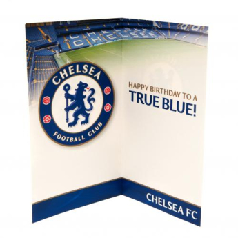 FC Chelsea narozeninové přání blue card