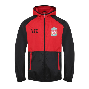 FC Liverpool pánská bunda s kapucí shower black red