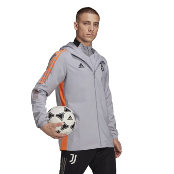 Juventus Turín pánská bunda s kapucí presentation grey
