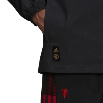 Manchester United pánská bunda s kapucí windbreaker black
