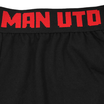 Manchester United pánské pyžamo Short Crest black