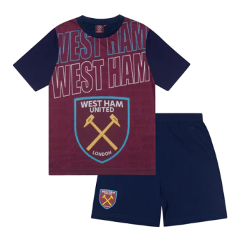West Ham United dětské pyžamo Text claret