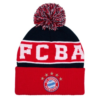 Bayern Mnichov zimní čepice Pom red