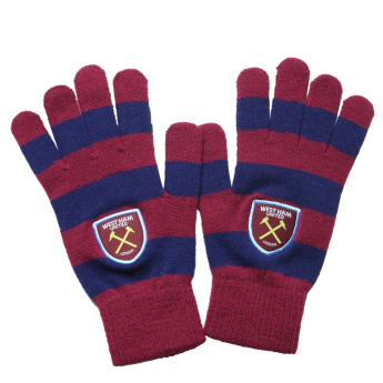 West Ham United pánské rukavice Stripe