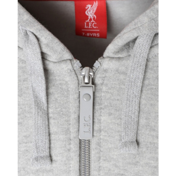FC Liverpool dětská mikina s kapucí Zip grey