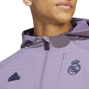 Real Madrid pánská mikina s kapucí Gameday violet