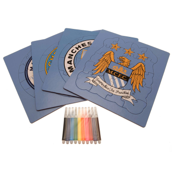 Manchester City dětské puzzle Colour-In Crest