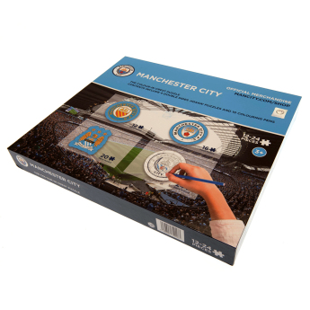 Manchester City dětské puzzle Colour-In Crest