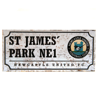 Newcastle United cedule na zeď Street Sign Retro
