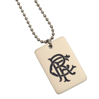 FC Rangers psí známka na krk Enamel Crest Dog Tag & Chain
