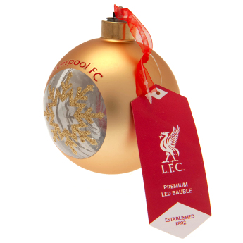 FC Liverpool vánoční dekorace Premium LED Bauble