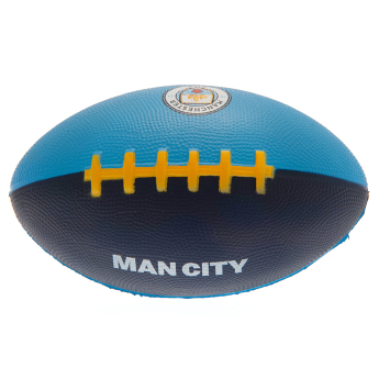 Manchester City mini míč na americký fotbal navy blue and sky blue