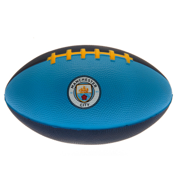 Manchester City mini míč na americký fotbal navy blue and sky blue