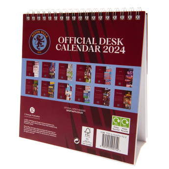 Aston Villa stolní kalendář 2024