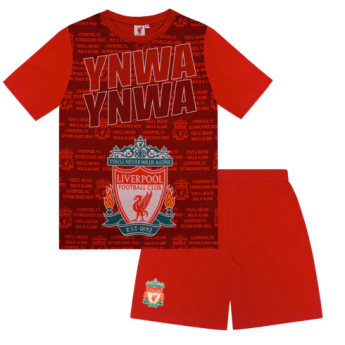 FC Liverpool dětské pyžamo Text red