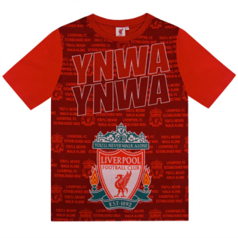 FC Liverpool dětské pyžamo Text red