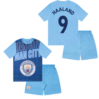 Manchester City dětské pyžamo Text Haaland