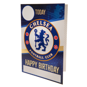 FC Chelsea narozeninové přání se samolepkami Have a great day, you”re a true blue!