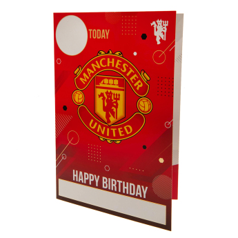 Manchester United narozeninové přání se samolepkami To the No.1 Utd fan have an amazing day