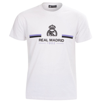 Real Madrid pánské tričko Estamp white