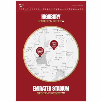FC Arsenal kalendář Deluxe 2024