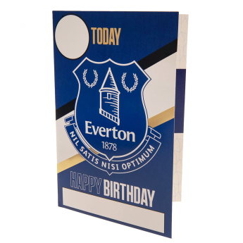 FC Everton narozeninové přání se samolepkami Have a fantastic Birthday