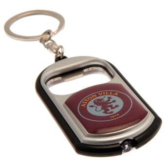 Aston Villa klíčenka s otvírákem Keyring Torch Bottle Opener red