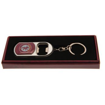 Aston Villa klíčenka s otvírákem Keyring Torch Bottle Opener red