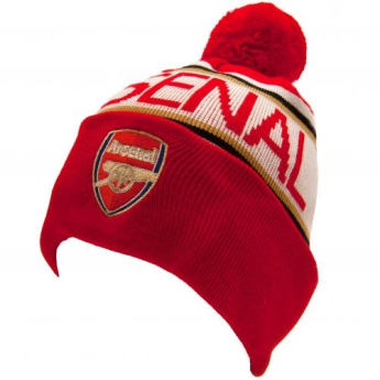 FC Arsenal zimní čepice text red